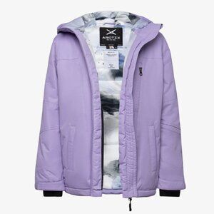 Lavender Hooded Jacket with Zipper